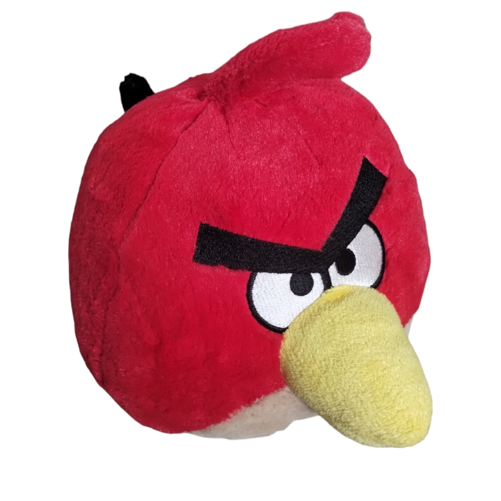 Angry Birds 2010 Red Terrance Round  Stuffed Animal Plush 9” No Sound